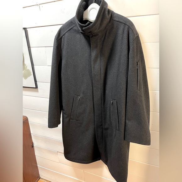 BUGATTI Charcoal Wool & Cashmere Coat - Size 44R - Picture 12 of 12